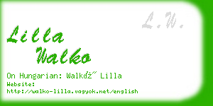 lilla walko business card